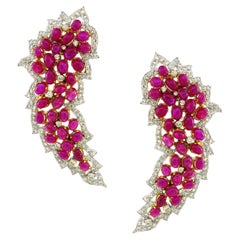 13.23 cts of Ruby Earrings
