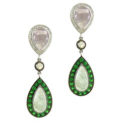 13.23 cts of Sapphire Pear Drop Earrings