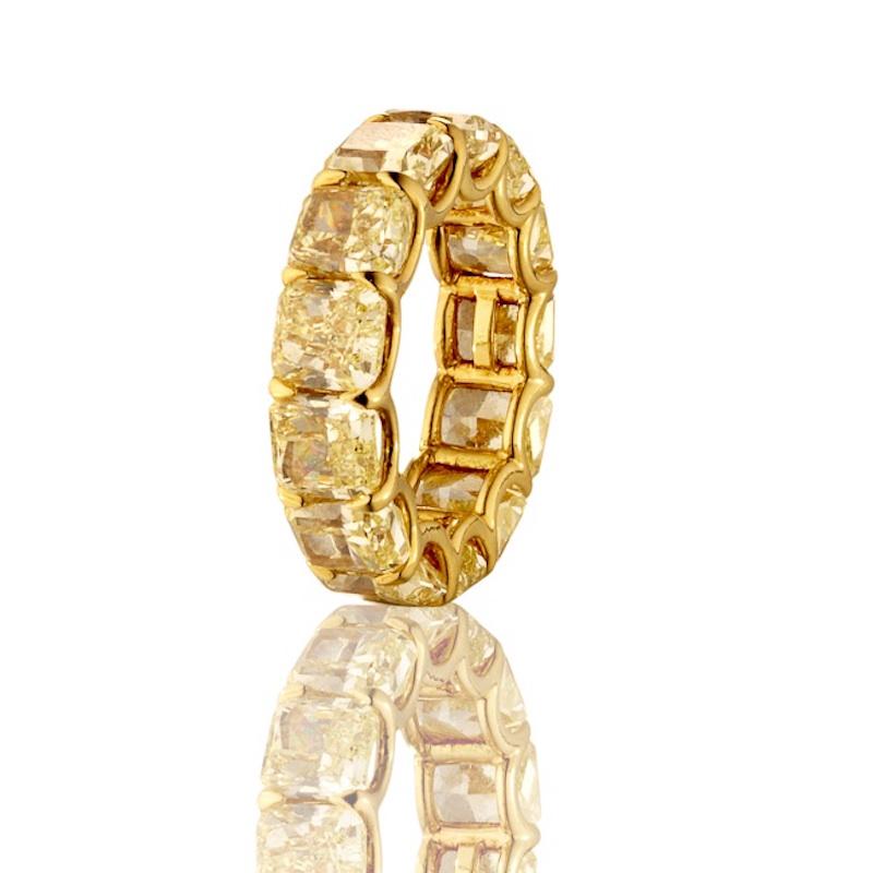 fancy yellow diamond eternity band