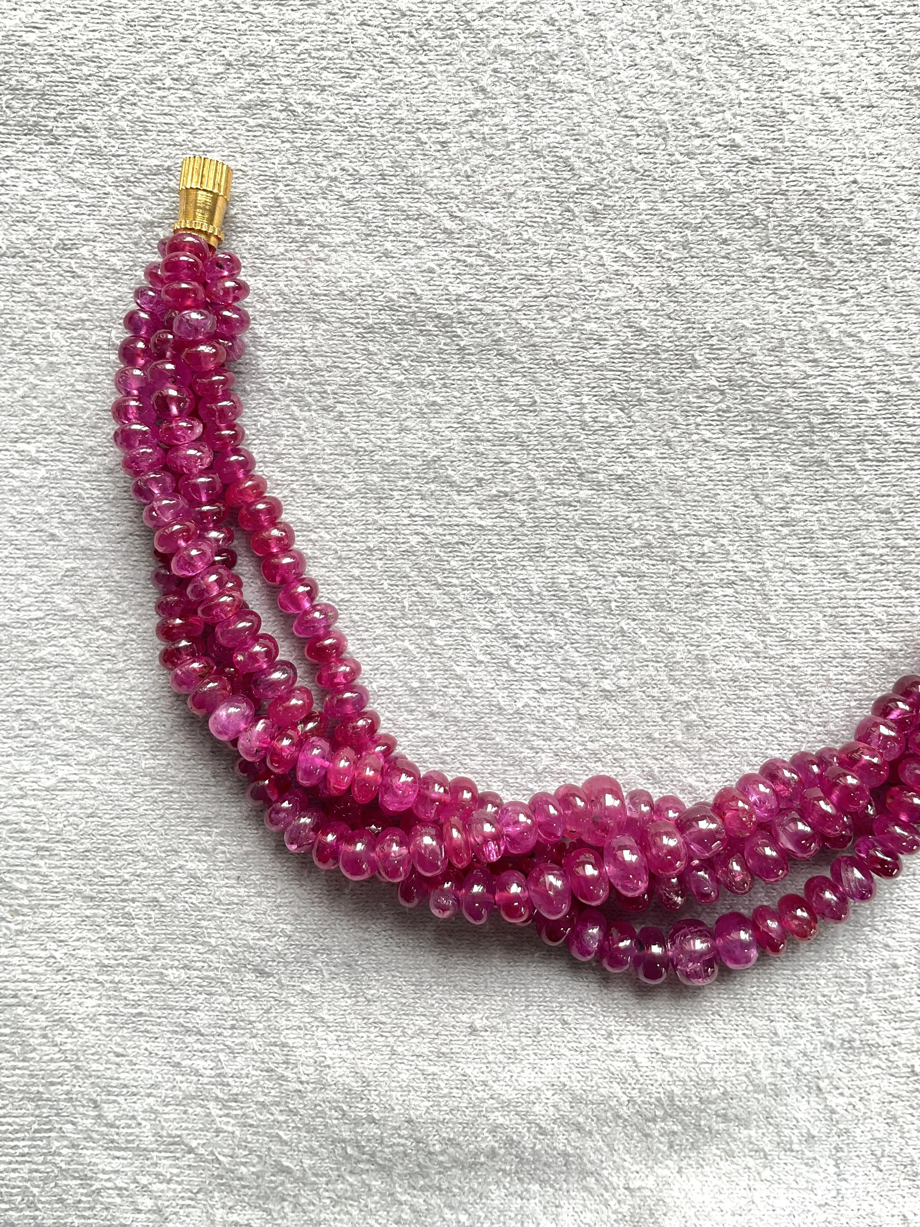132.80 Carats Burma Ruby Beads Plain Top Quality For Fine Jewelry Natural Gem In New Condition For Sale In Jaipur, RJ