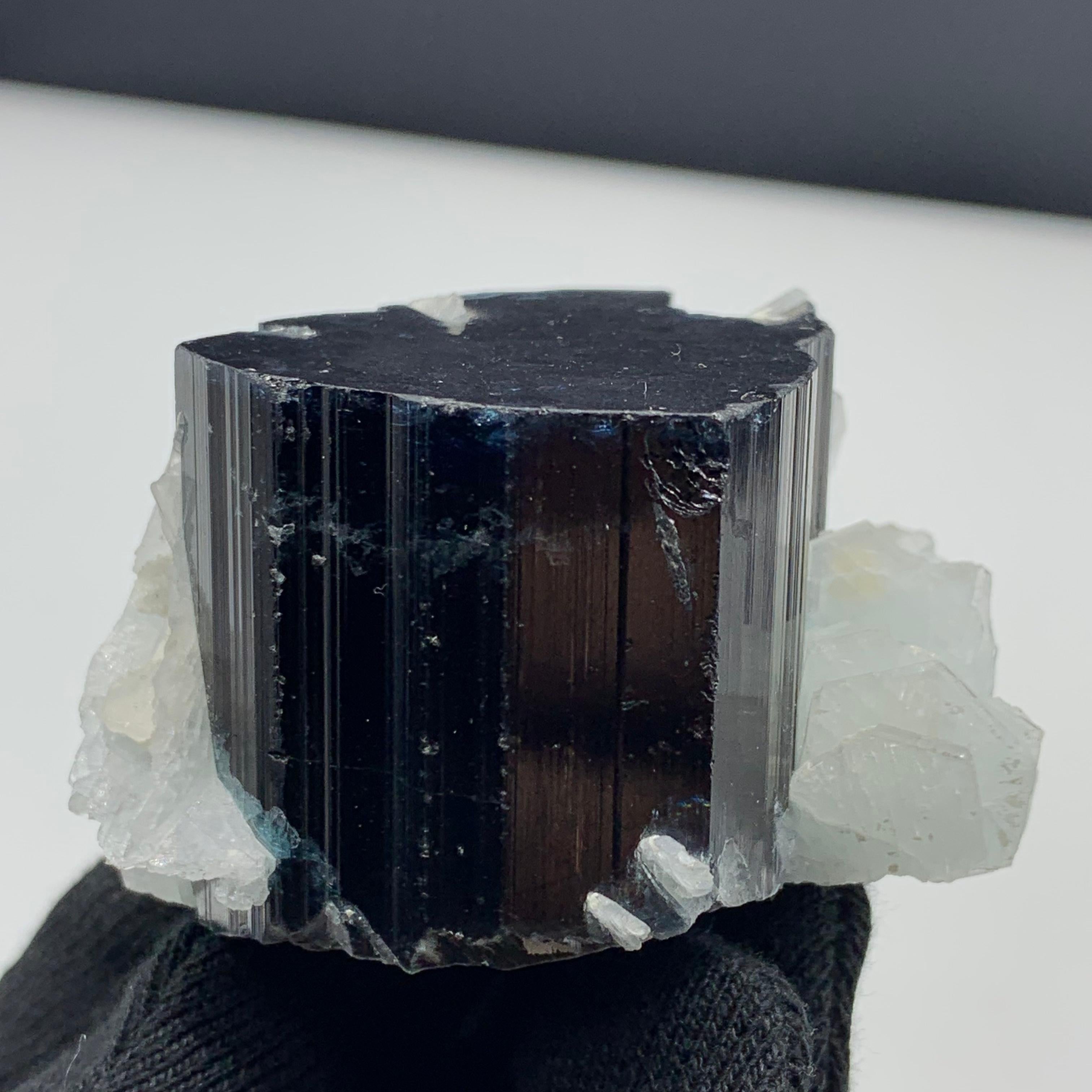 132.80 Gram Incredible Blue CAP Tourmaline Specimen from Afghanistan  For Sale 3