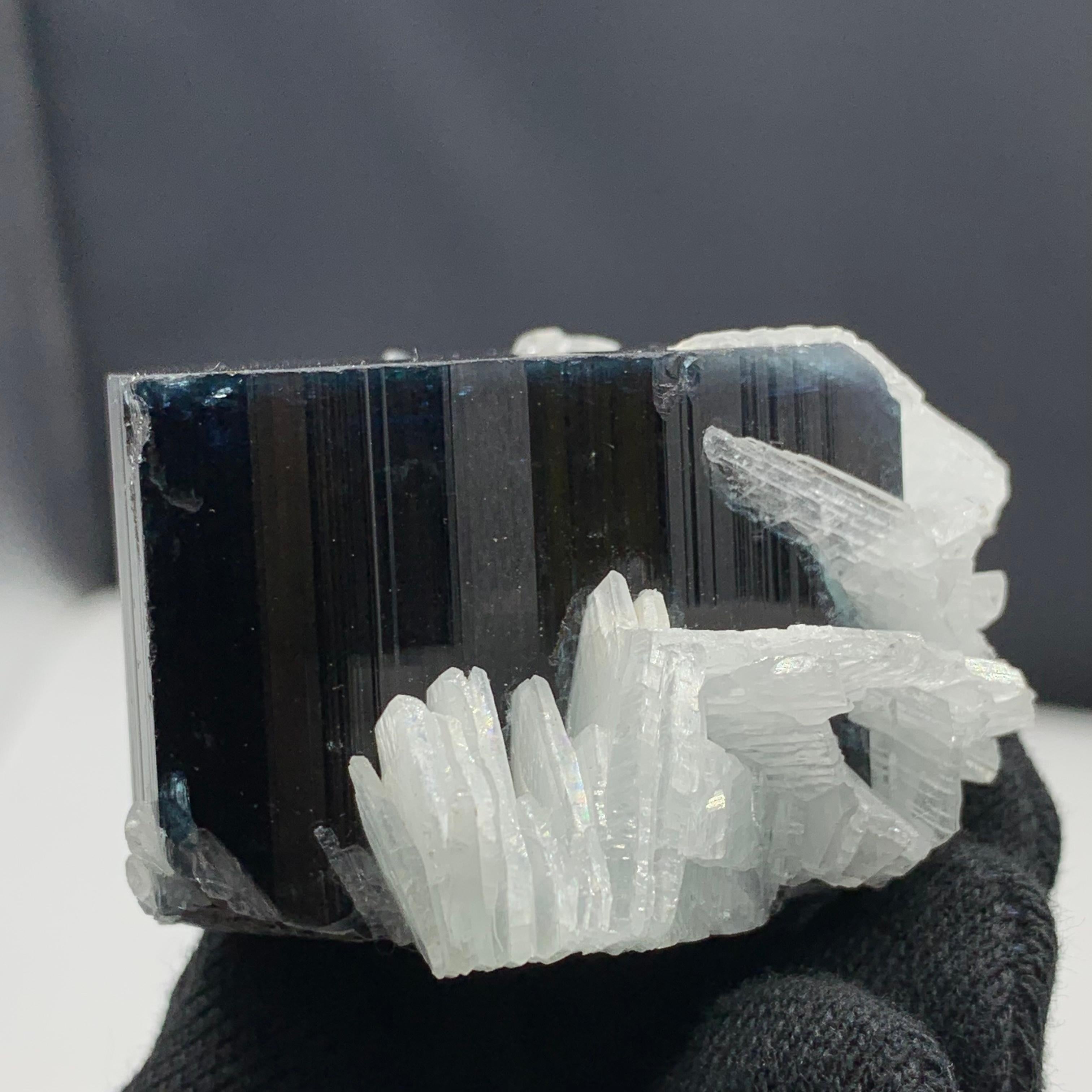 132.80 Gram Incredible Blue CAP Tourmaline Specimen from Afghanistan  For Sale 5