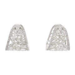 1.32ct Floral Earrings With Fancy Natural Diamonds in 14k Solid Gold (Certified)
