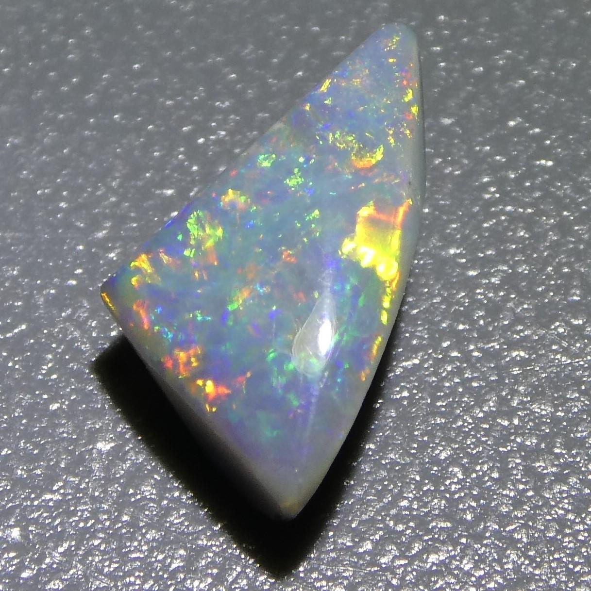 1.32 Carat Freeform Cabochon Gray Opal GIA Certified For Sale 7