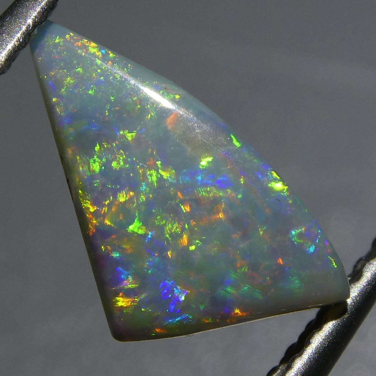 1.32 Carat Freeform Cabochon Gray Opal GIA Certified For Sale 13
