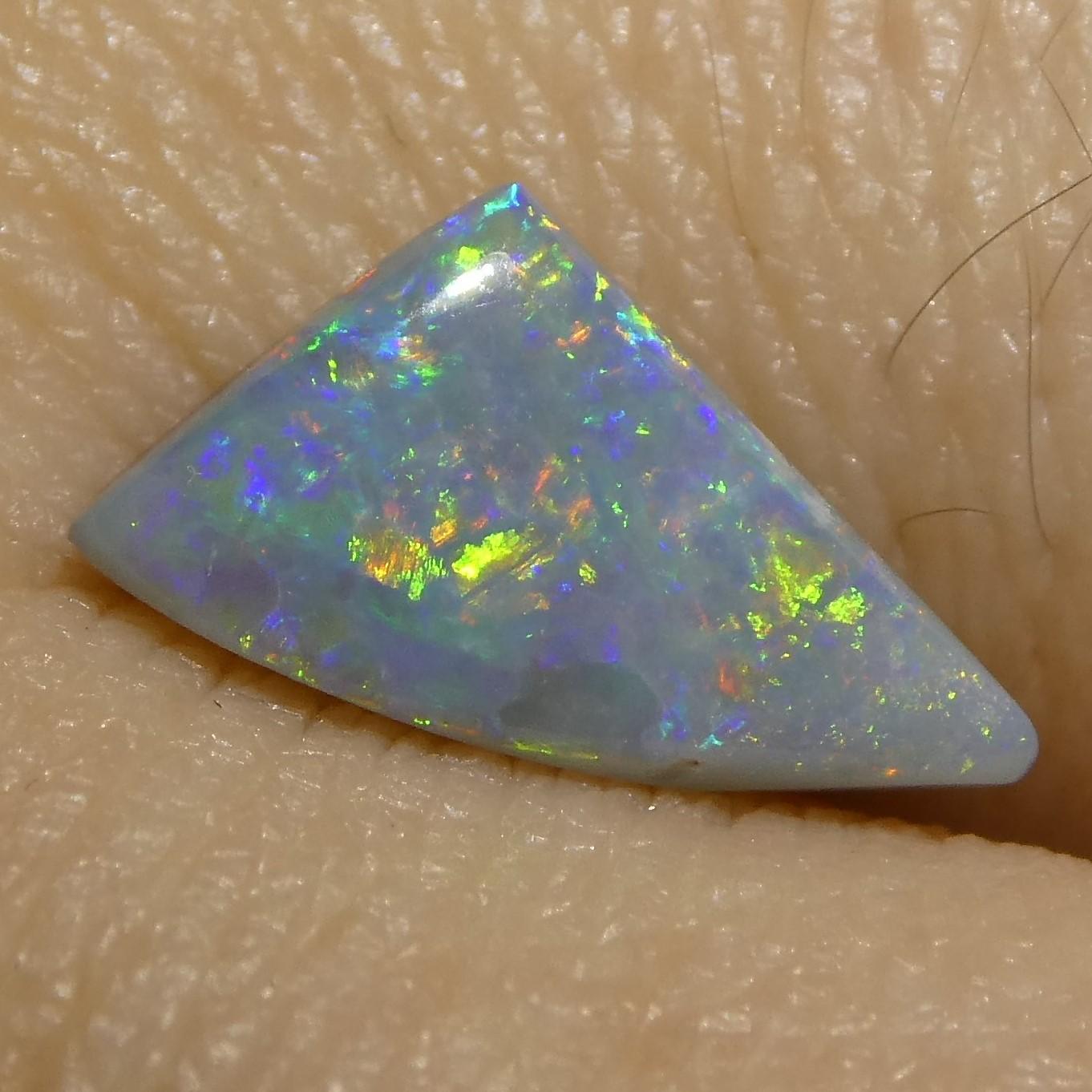 1.32 Carat Freeform Cabochon Gray Opal GIA Certified For Sale 2