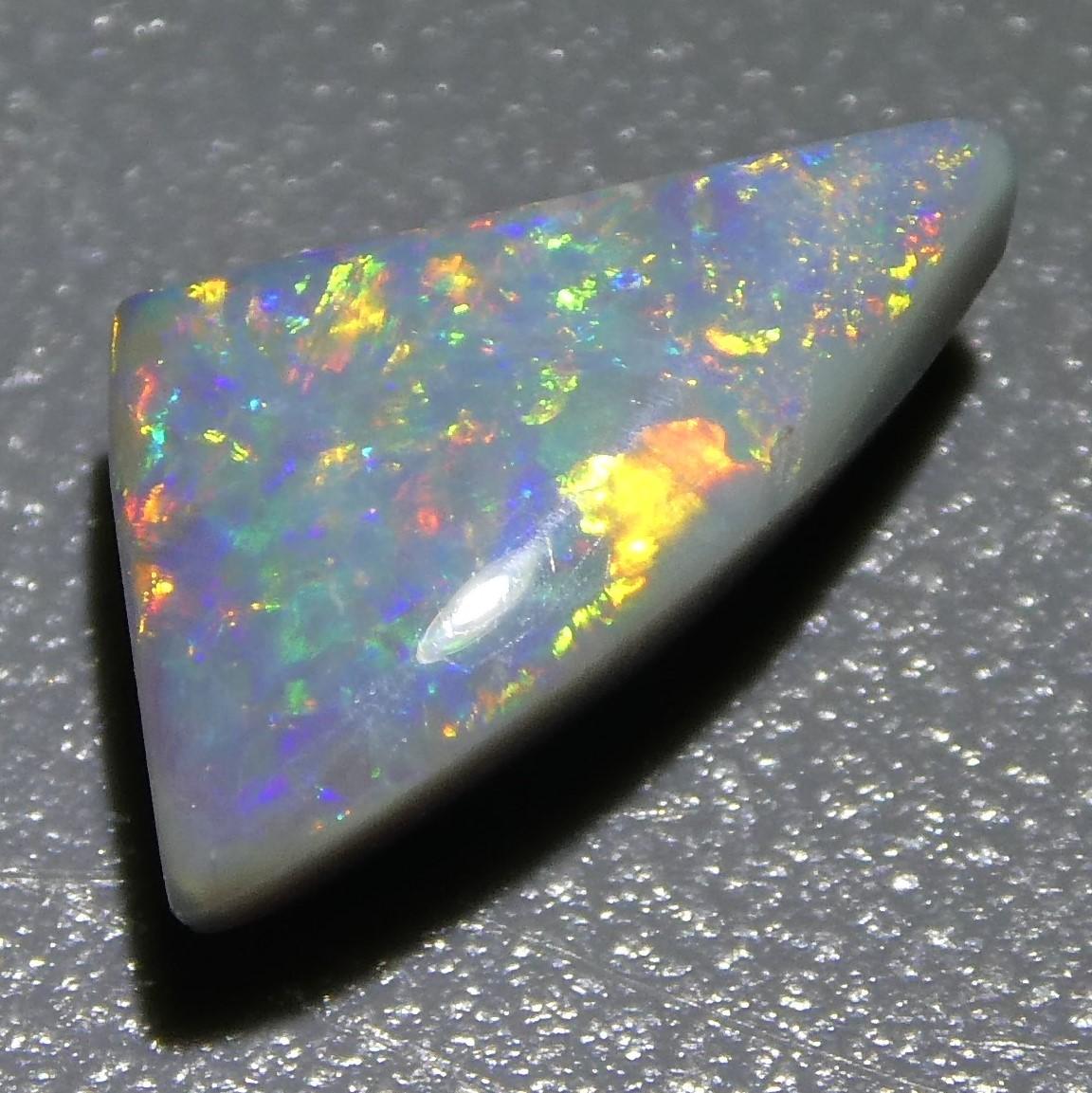 1.32 Carat Freeform Cabochon Gray Opal GIA Certified For Sale 5