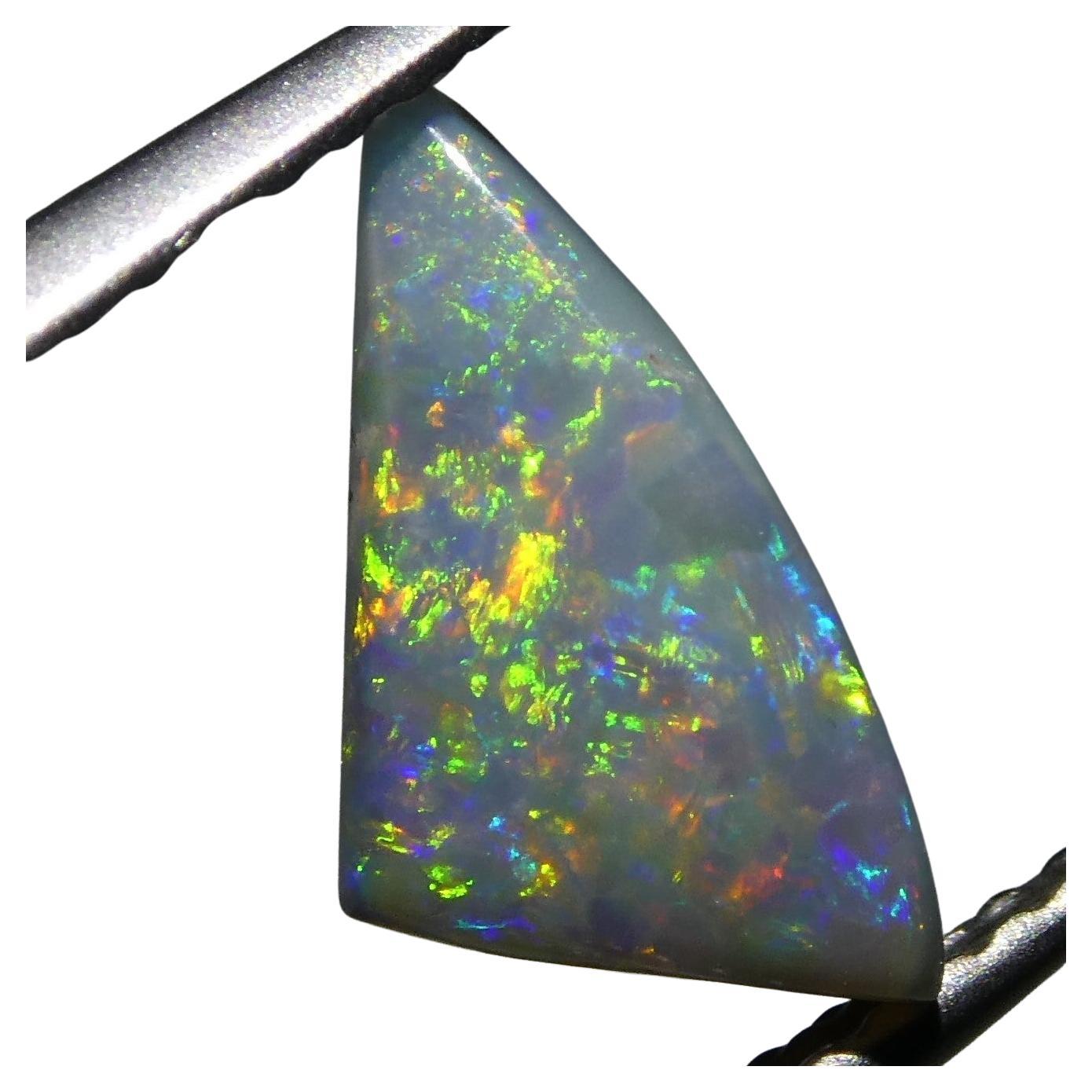 1.32 Carat Freeform Cabochon Gray Opal GIA Certified For Sale