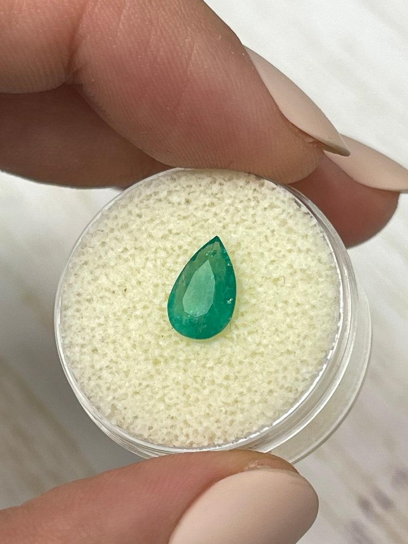 1.32ct Imperfect Colombian Emerald - Pear Cut Teardrop May Birthstone Gemstone In New Condition For Sale In Jupiter, FL