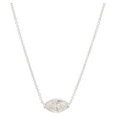 1.32 Carat Marquise Cut Diamond Pendant Necklace