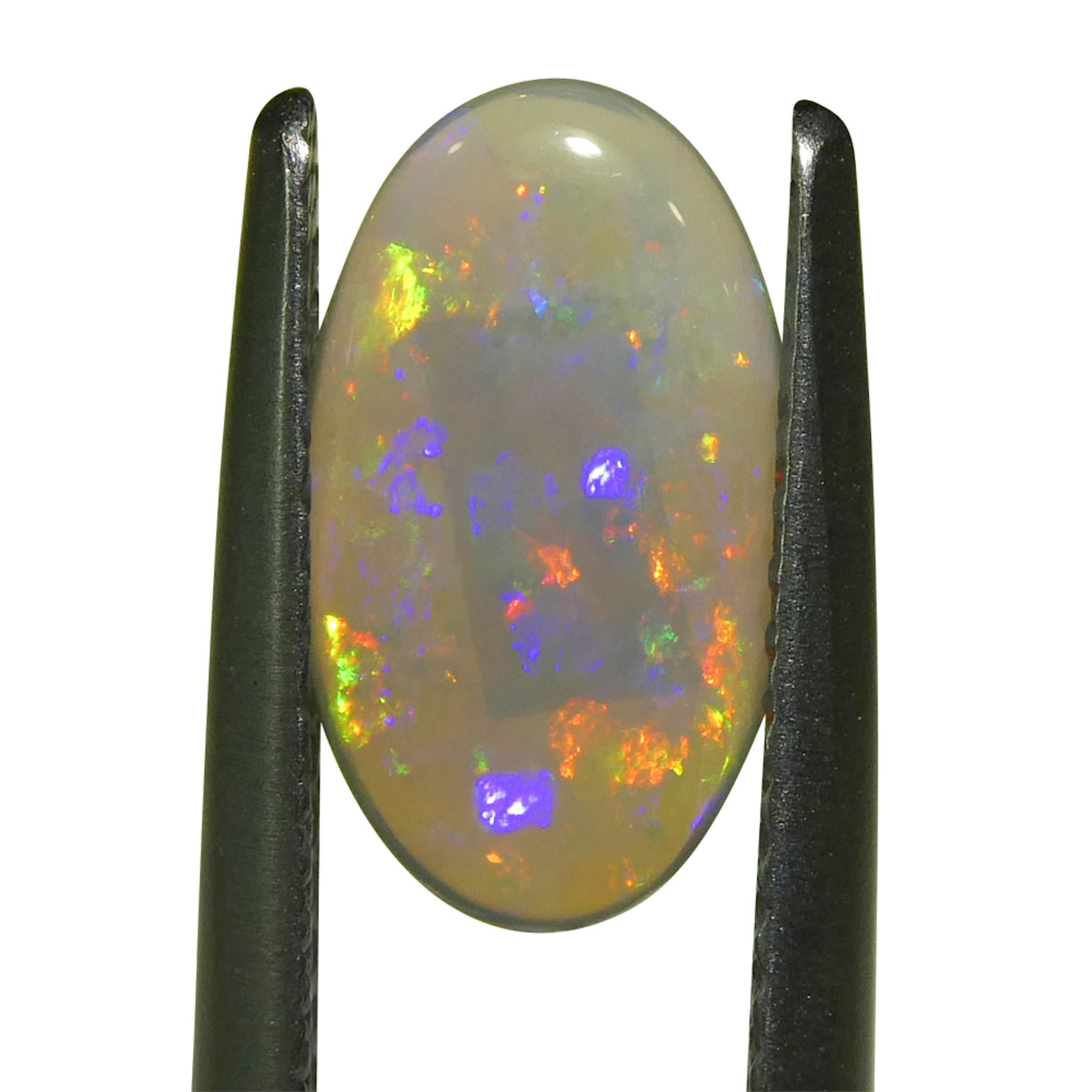 1.32 Karat ovaler weißer Opal mit Cabochonschliff aus Australien im Angebot 5