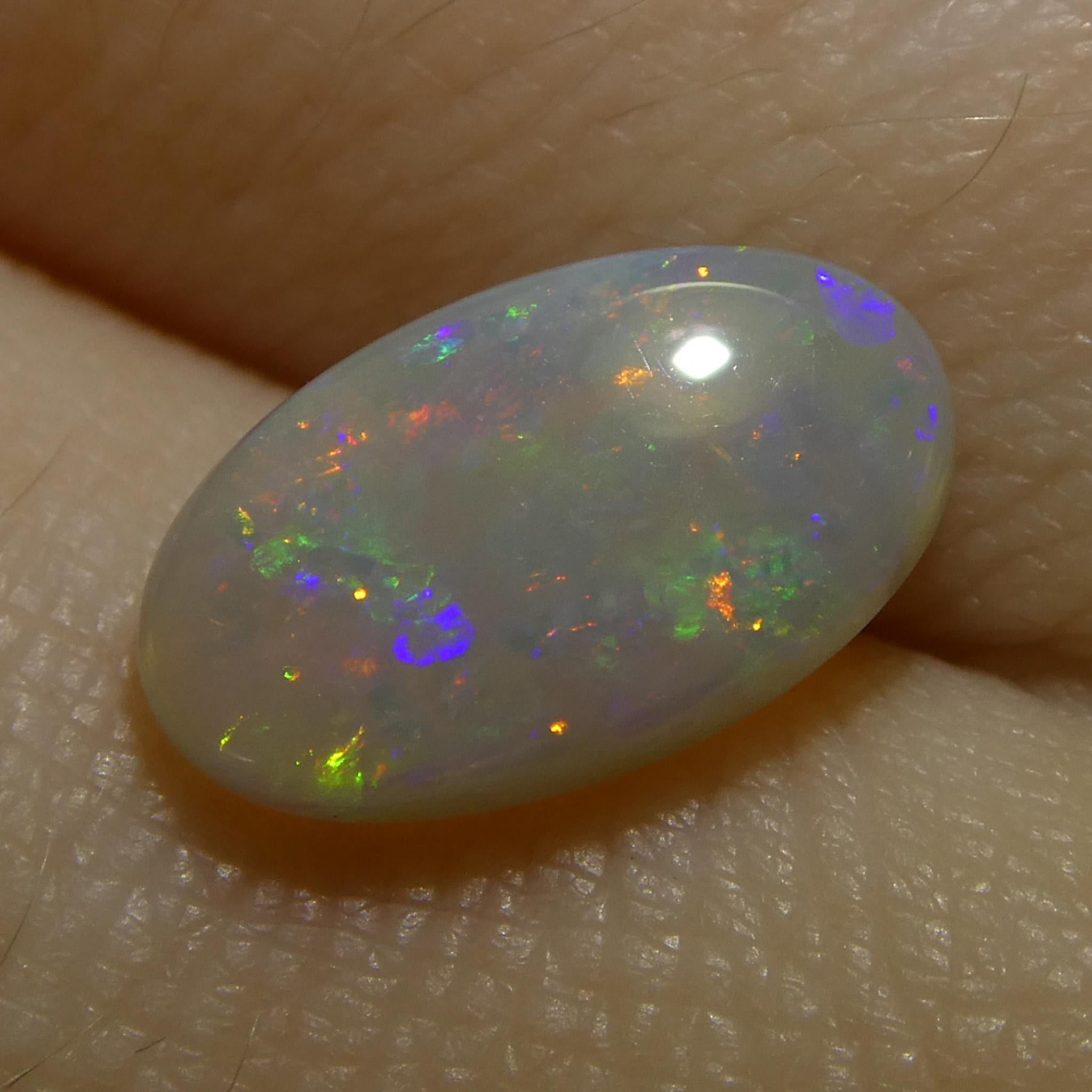 1.32 Karat ovaler weißer Opal mit Cabochonschliff aus Australien im Angebot 6