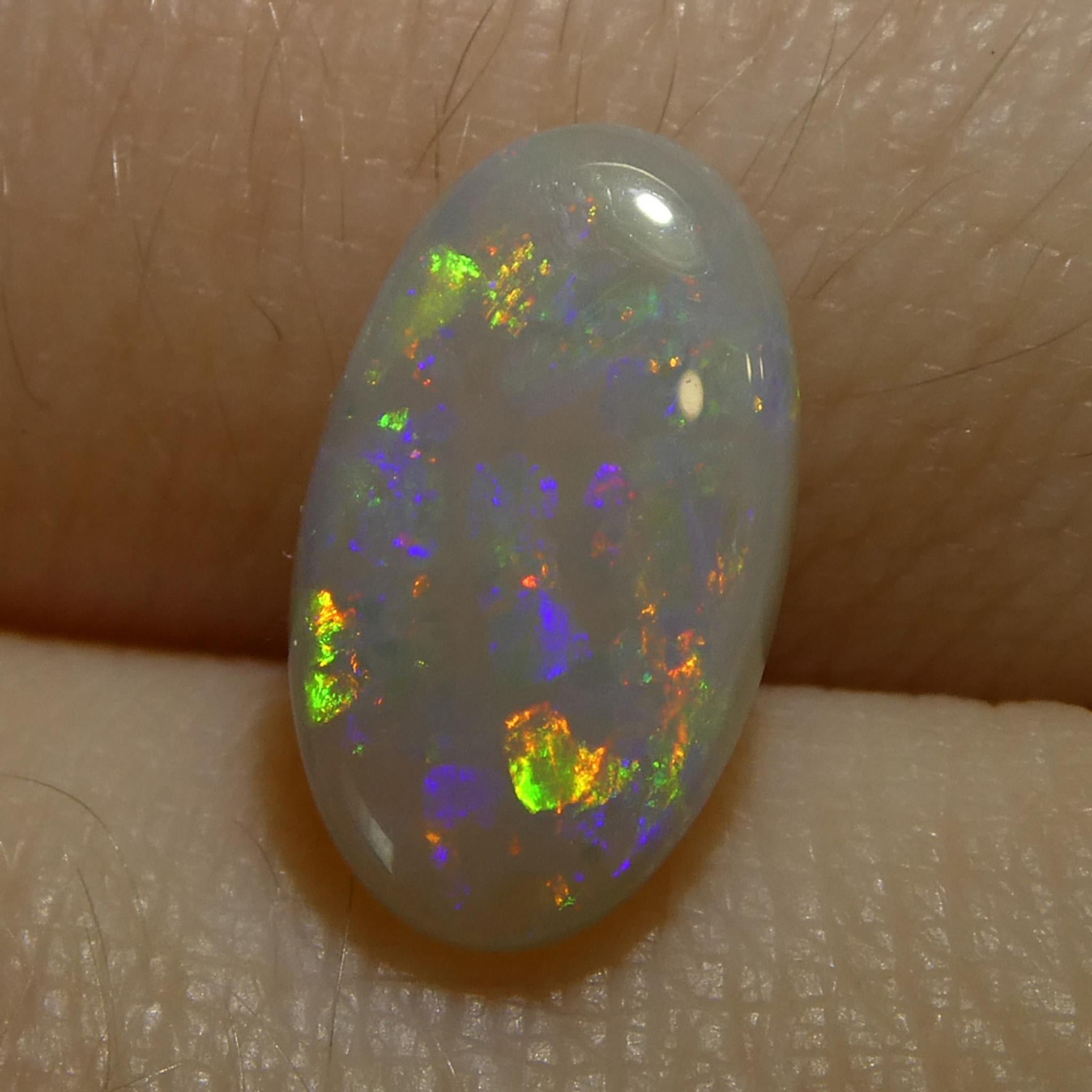 1.32 Karat ovaler weißer Opal mit Cabochonschliff aus Australien im Angebot 7