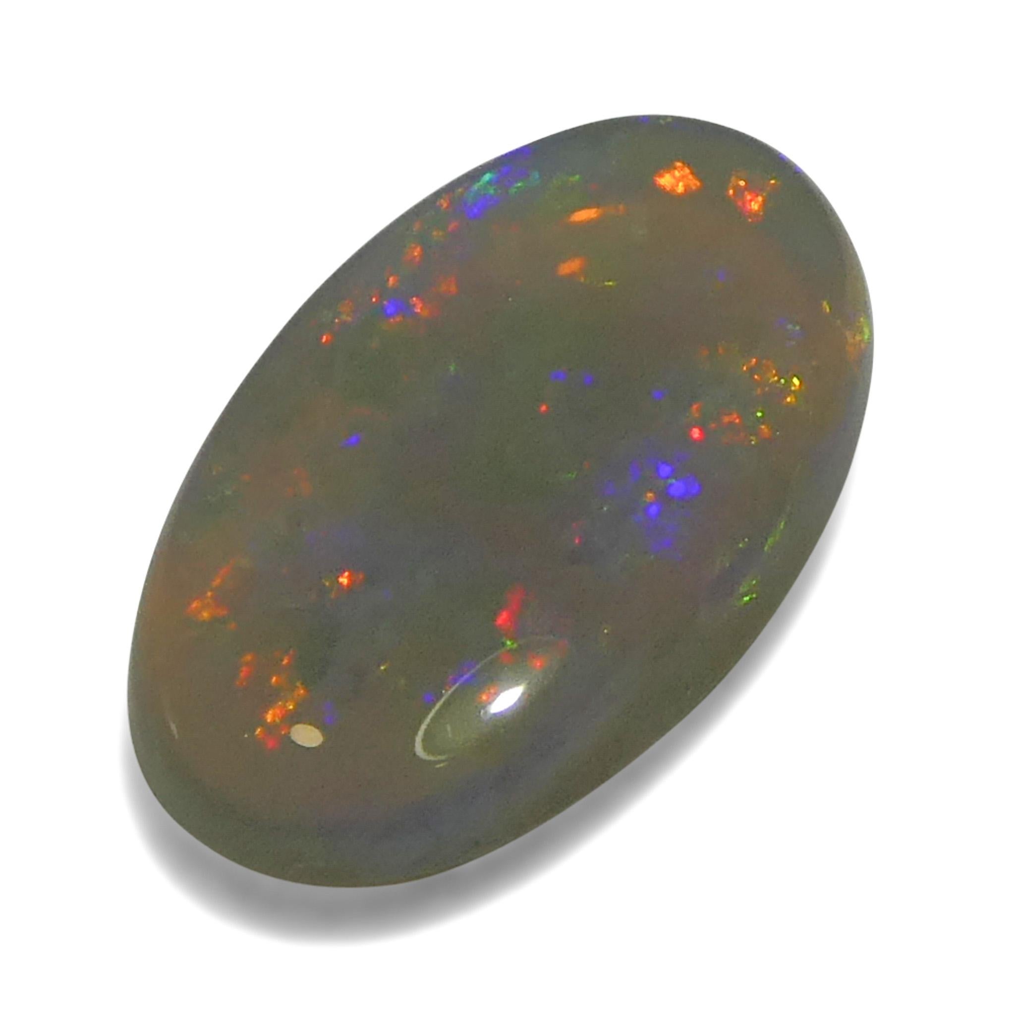 1.32 Karat ovaler weißer Opal mit Cabochonschliff aus Australien im Angebot 4
