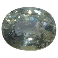 1.32ct Oval Greenish-Blue Teal Sapphire from Tanzania, Unheated