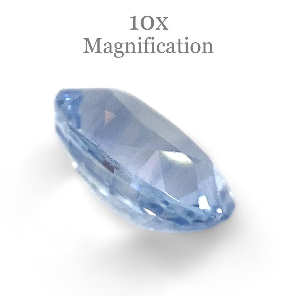 1.32ct Oval Icy Blue Sapphire from Sri Lanka Unheated For Sale 7