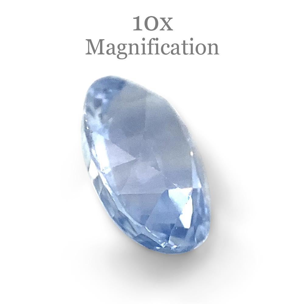 1.32ct Oval Icy Blue Sapphire from Sri Lanka Unheated For Sale 8