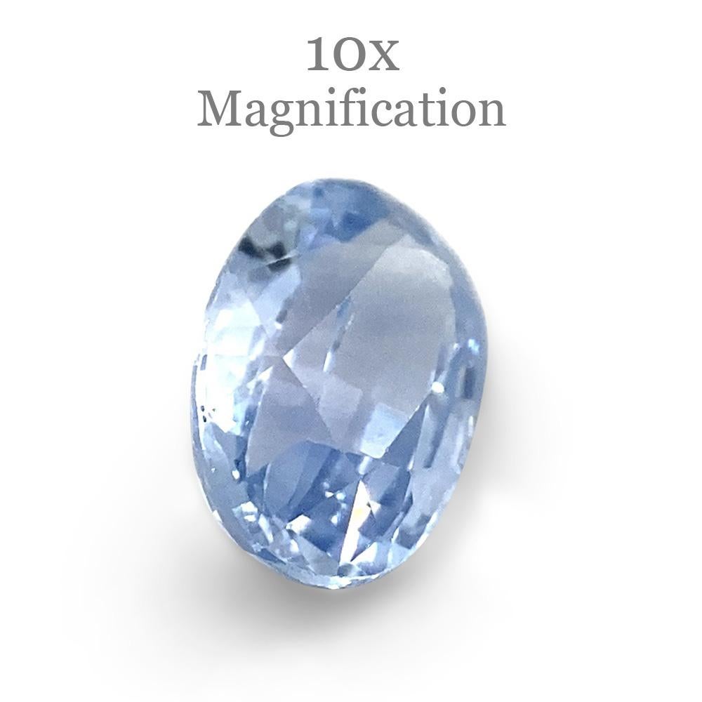 1.32ct Oval Icy Blue Sapphire from Sri Lanka Unheated For Sale 9