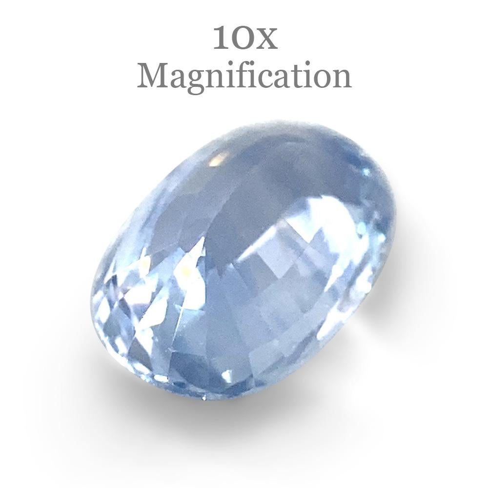 Brilliant Cut 1.32ct Oval Icy Blue Sapphire from Sri Lanka Unheated For Sale