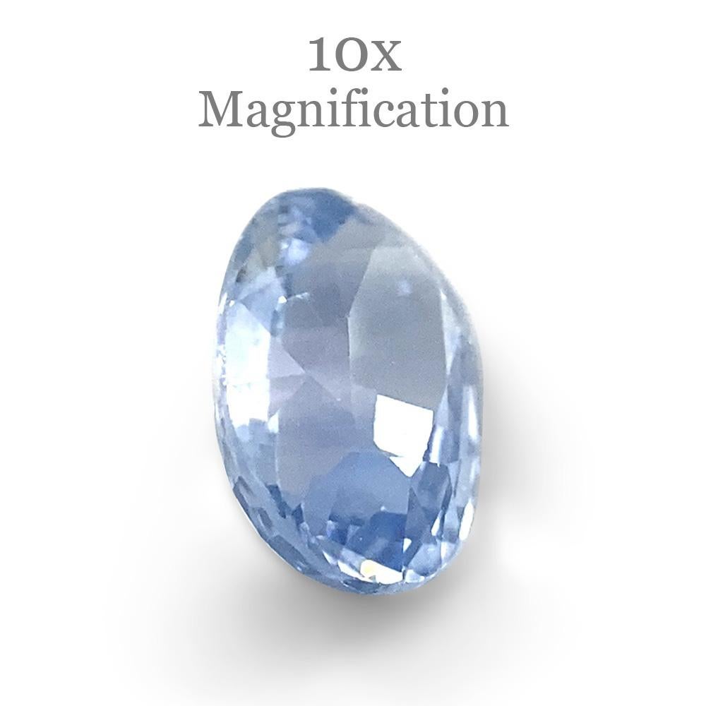 1.32ct Oval Icy Blue Sapphire from Sri Lanka Unheated In New Condition For Sale In Toronto, Ontario