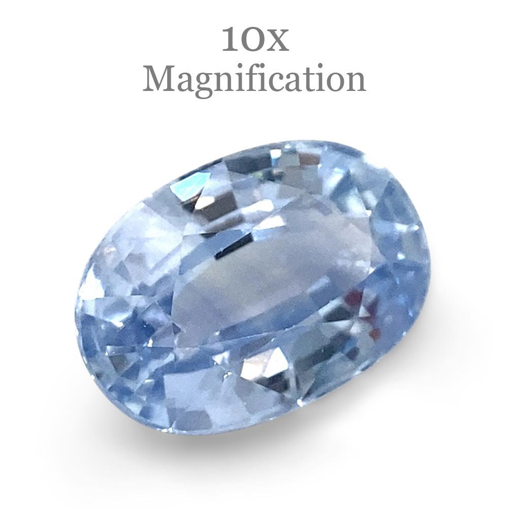 1.32ct Oval Icy Blue Sapphire from Sri Lanka Unheated For Sale 1