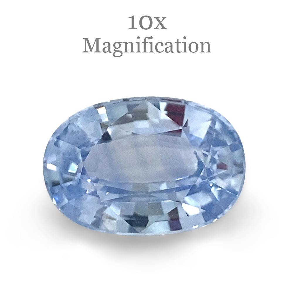 1.32ct Oval Icy Blue Sapphire from Sri Lanka Unheated For Sale 2