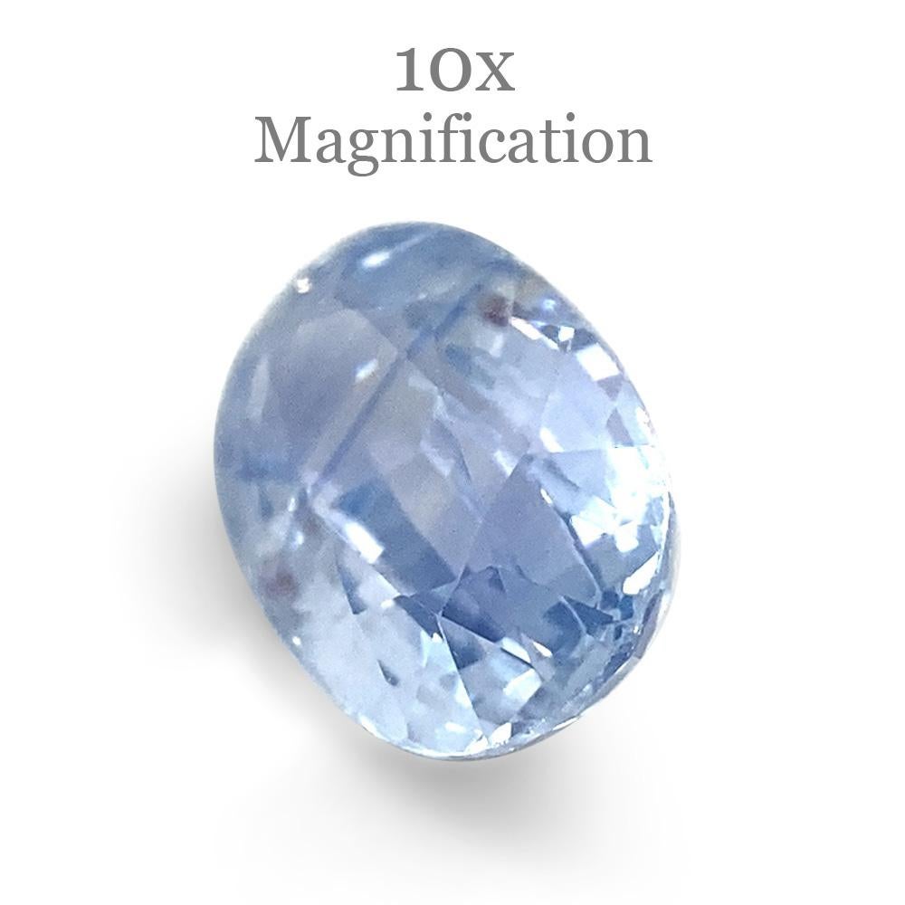 1.32ct Oval Icy Blue Sapphire from Sri Lanka Unheated For Sale 4