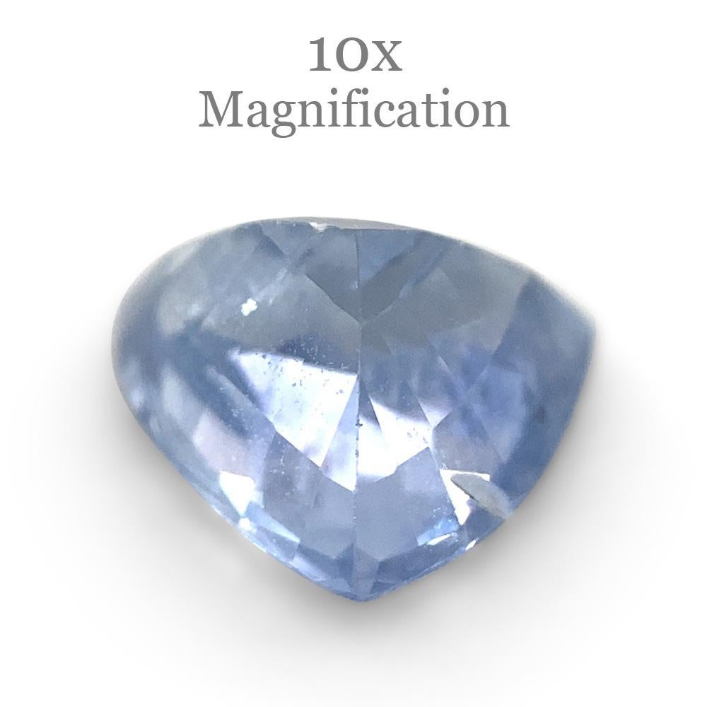 1.32ct Trillion Icy Blue Sapphire from Sri Lanka Unheated For Sale 7