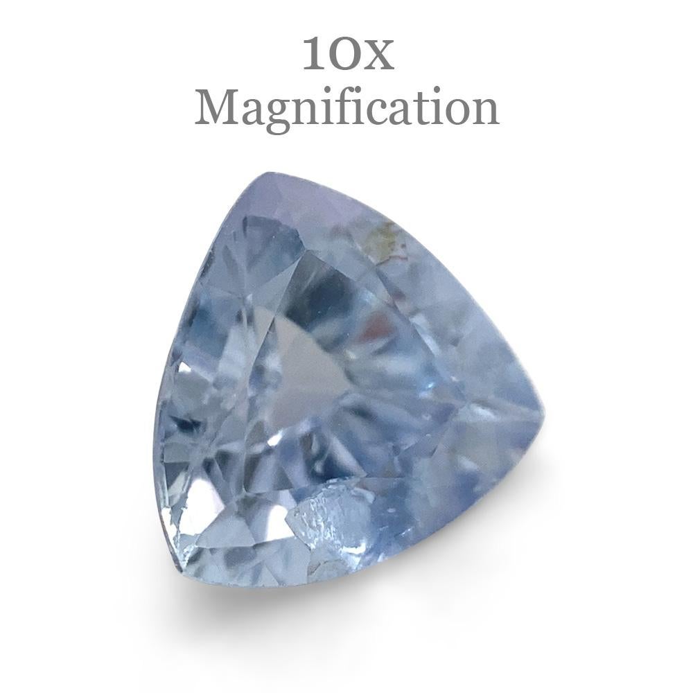 Women's or Men's 1.32ct Trillion Icy Blue Sapphire from Sri Lanka Unheated For Sale