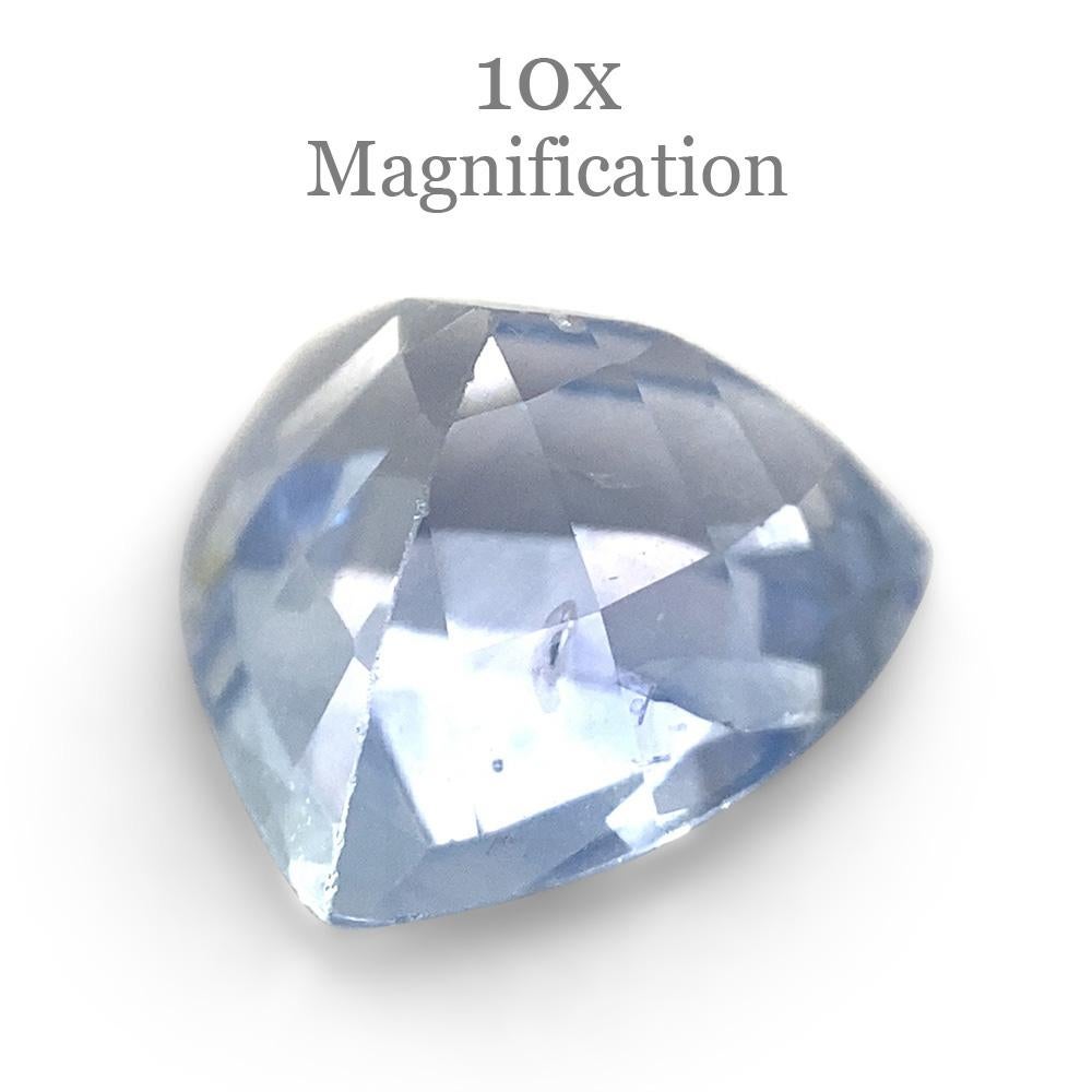 1.32ct Trillion Icy Blue Sapphire from Sri Lanka Unheated For Sale 1