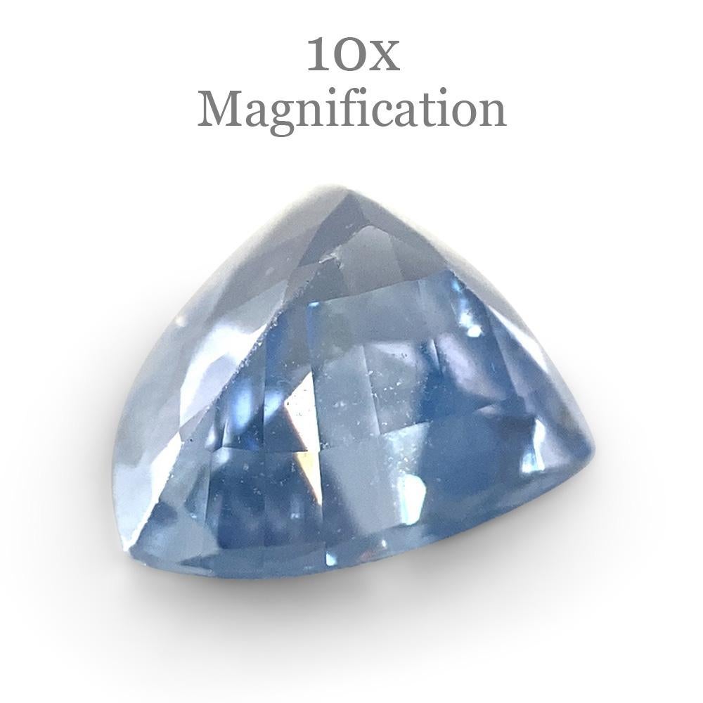 1.32ct Trillion Icy Blue Sapphire from Sri Lanka Unheated For Sale 3