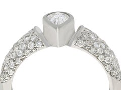 Vintage 1.33 Carat Diamond and White Gold Engagement Ring, circa 1990