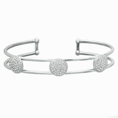 Bracciale con diamanti naturali da 1,33 carati in oro bianco 14K