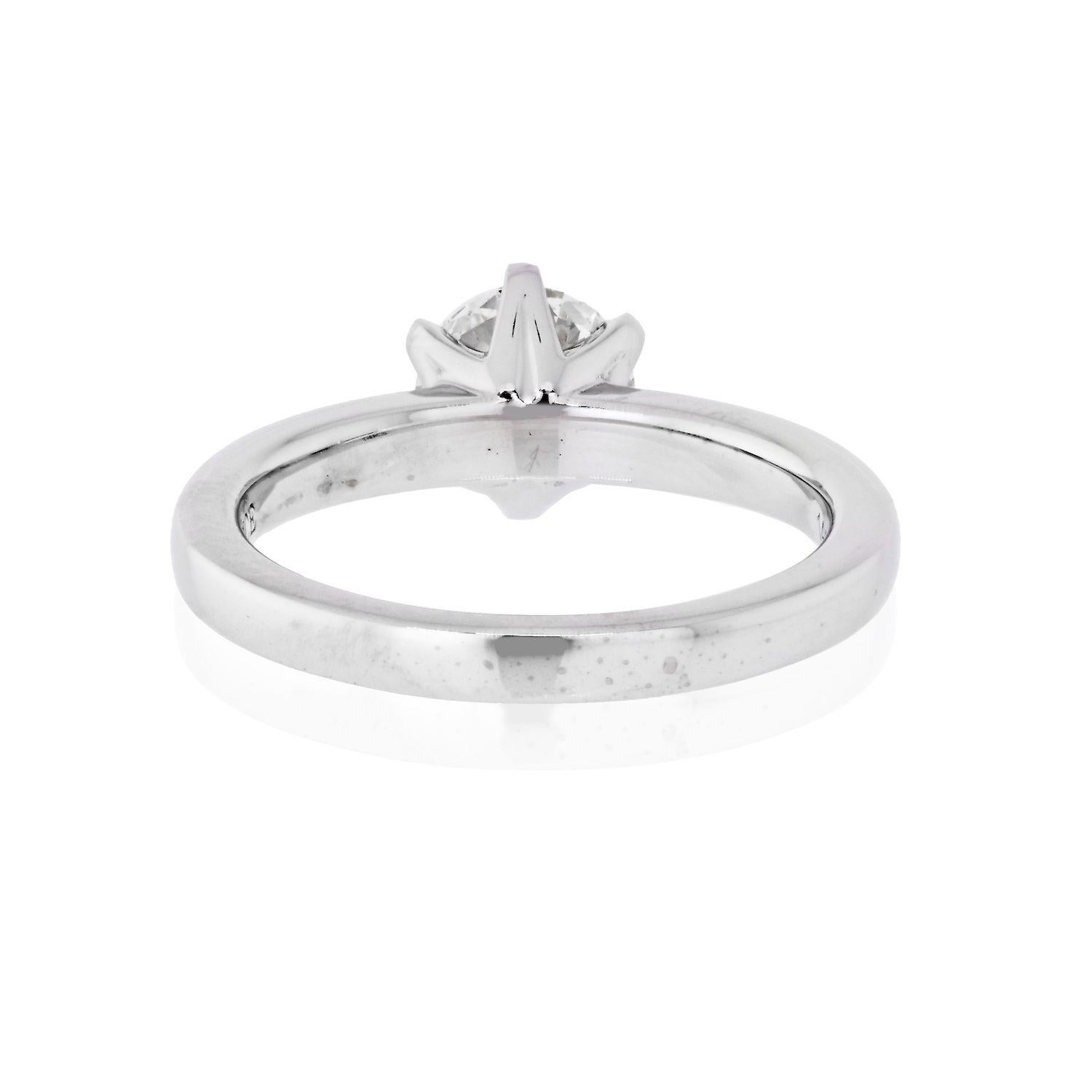 Modern 1.33 Carat Old European Cut Diamond J/SI1 GIA Solitaire Engagement Ring