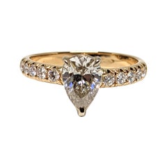 1.33 Carat Pear Shape Diamond Engagement Ring