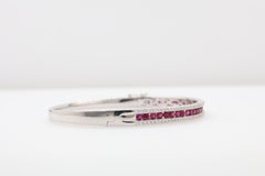 1,33 Karat Rubin-Diamant-Tennis-Armband aus 18K Weißgold Klassisches Design