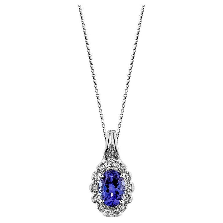 Sunita Nahata Tanzanite Pendant in 18Karat White Gold with