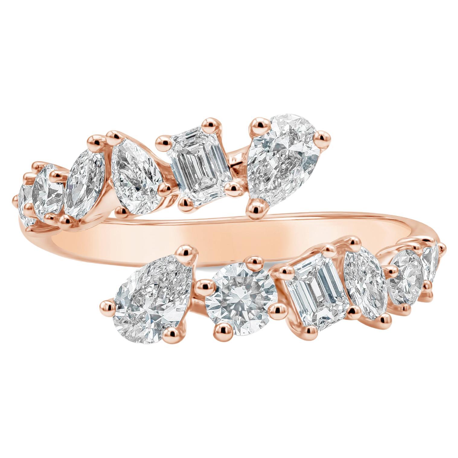 Roman Malakov 1.33 Carats Total Mixed Shape Diamonds Fashion Ring