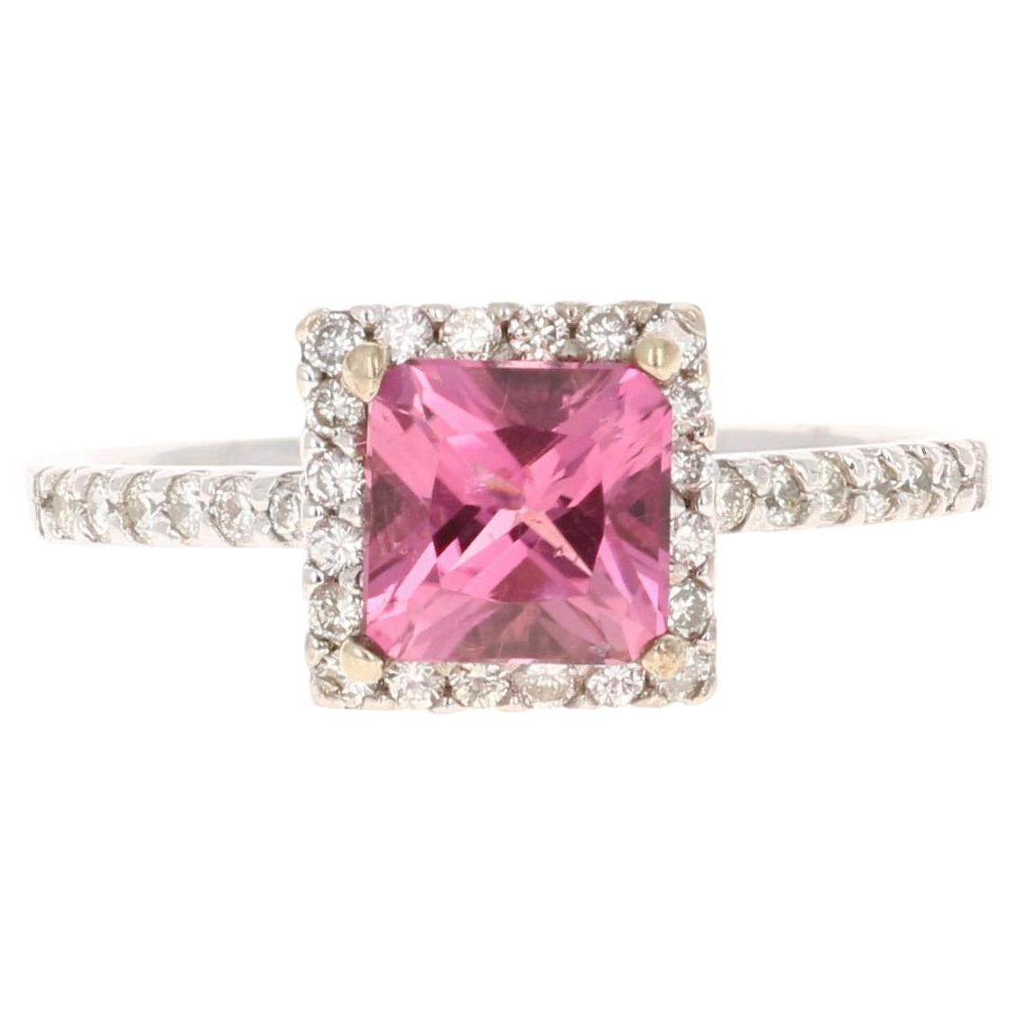 14 Karat White Gold GIA .33 Carat FI1 Excellent Diamond with a Halo