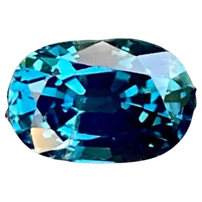 1.33 Carats Teal Blue Sapphire Stone Oval Cut Madagascar's Gemstone