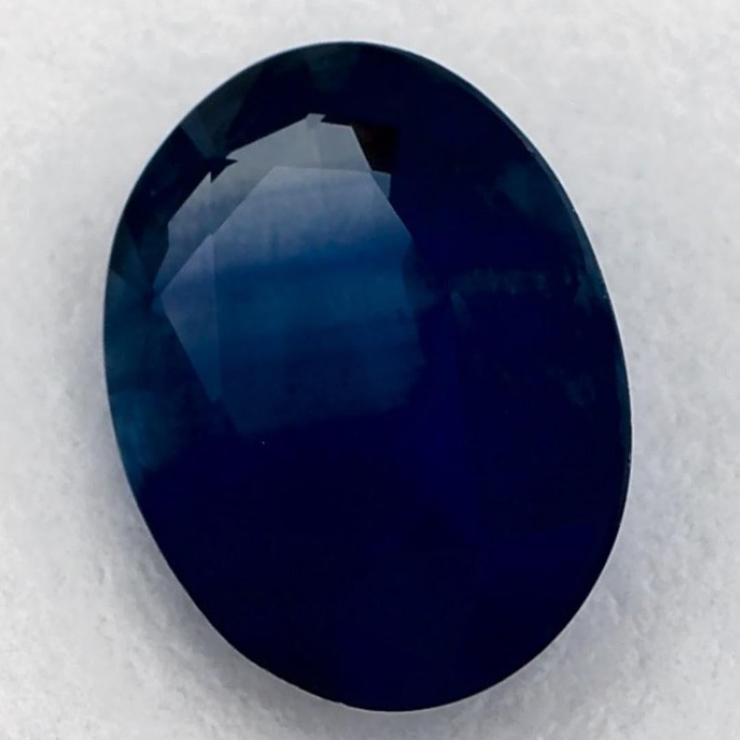 Taglio ovale 1.33 Ct Blue Sapphire Oval Loose Gemstone in vendita