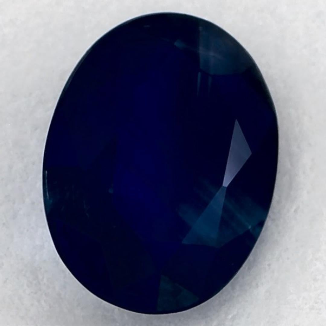 Donna 1.33 Ct Blue Sapphire Oval Loose Gemstone in vendita