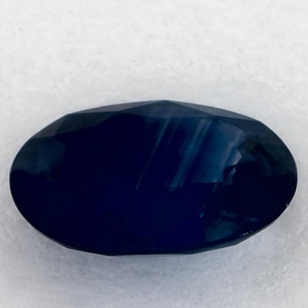 1.33 Ct Blue Sapphire Oval Loose Gemstone in vendita 3