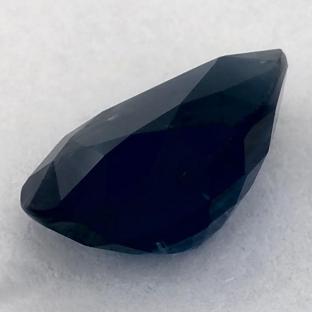 1.33 Ct Blue Sapphire Pear Loose Gemstone For Sale 2