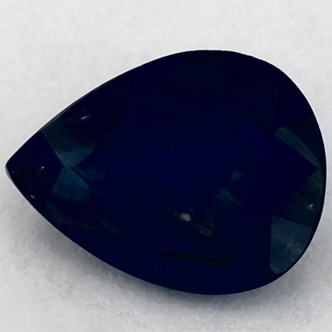 1.33 Ct Blue Sapphire Pear Loose Gemstone (pierre précieuse en vrac)