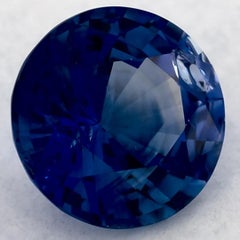 1.33 Ct Blue Sapphire Round Loose Gemstone