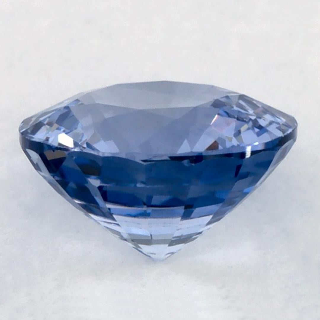 1.33 Ct Blue Sapphire Round Loose Gemstone In New Condition For Sale In Fort Lee, NJ