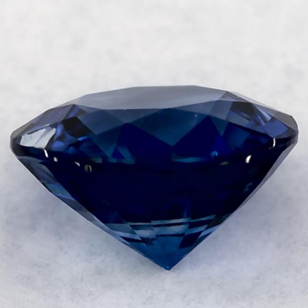 1.33 Ct Blue Sapphire Round Loose Gemstone Neuf - En vente à Fort Lee, NJ