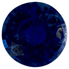 1.33 Ct Blue Sapphire Round Loose Gemstone