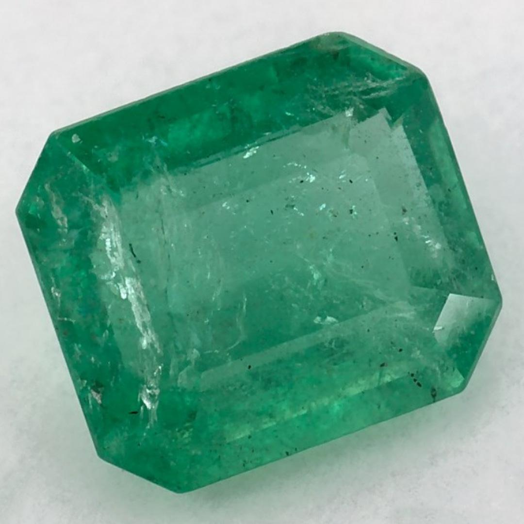 1.33 qt Esmeralda talla octágono Gema suelta Corte octogonal